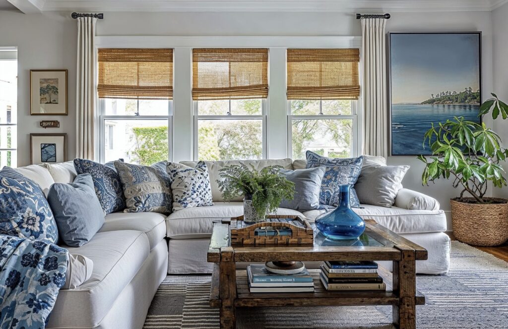 Cortinas da casa de praia 